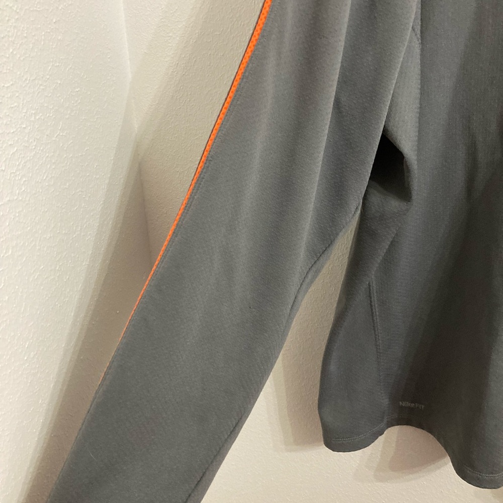 GUC Nike Dri-Fit Gray with Orange Stripes Lightweight Jacket *Flawed• Size XXL - Picture 5 of 9